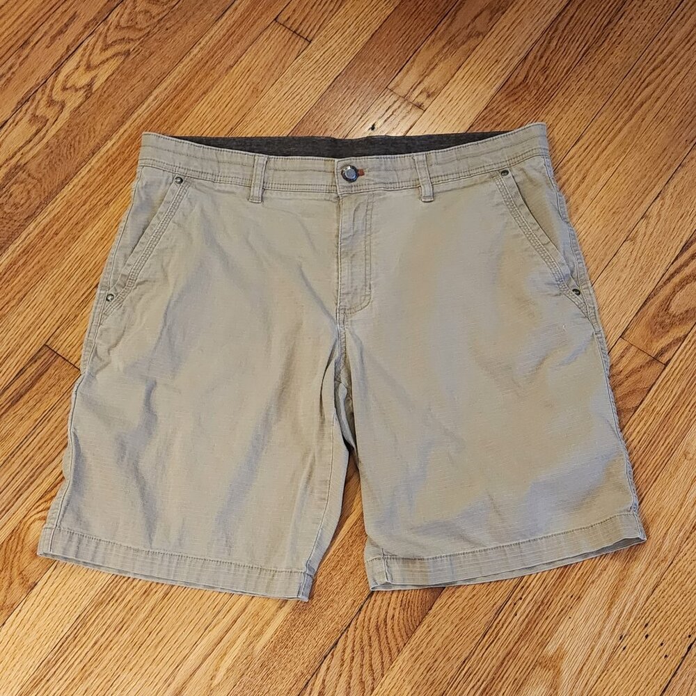 .Weatherproof Khaki Expedition Shorts w/ Flex Stretch Waist
